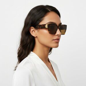 NEW MEDUSA Luxe Iconic Glam Trendy Designer Style Sunglasses Tortoise Gold